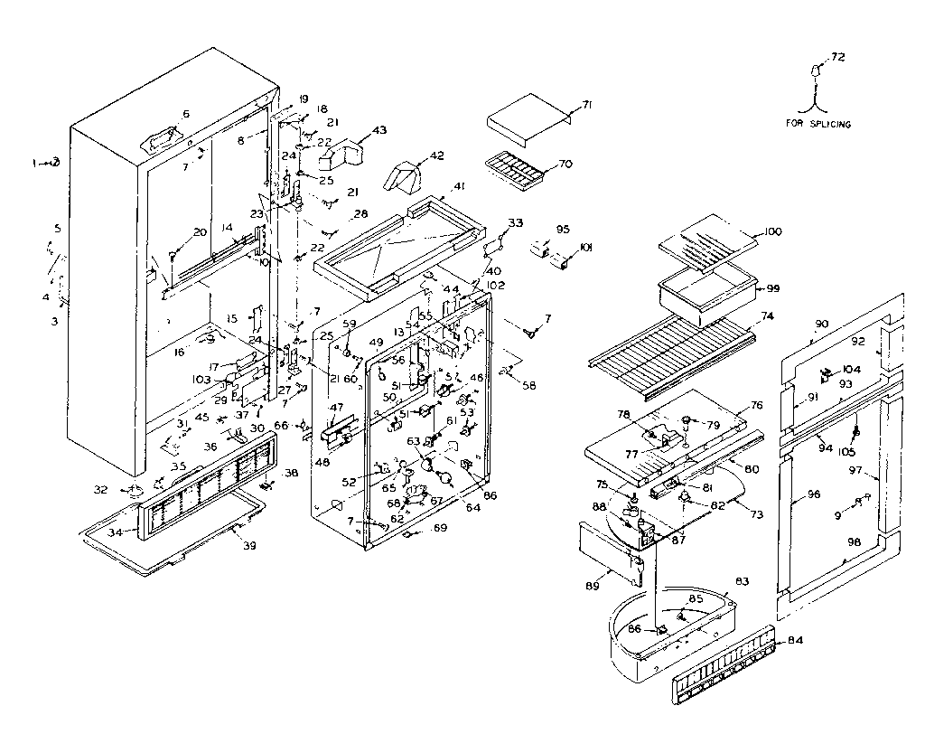Refrigerator cabinet parts