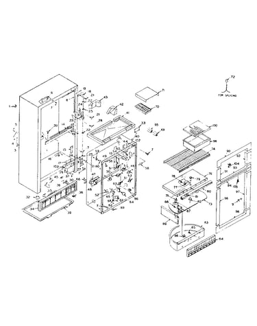 Refrigerator cabinet parts