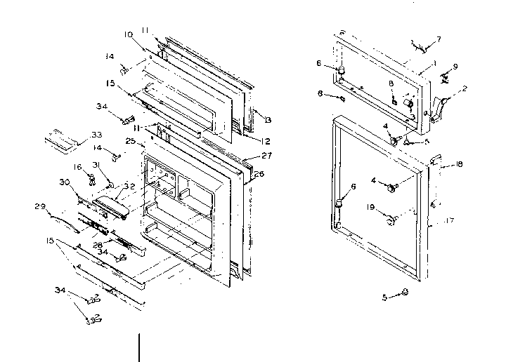 Refrigerator door parts