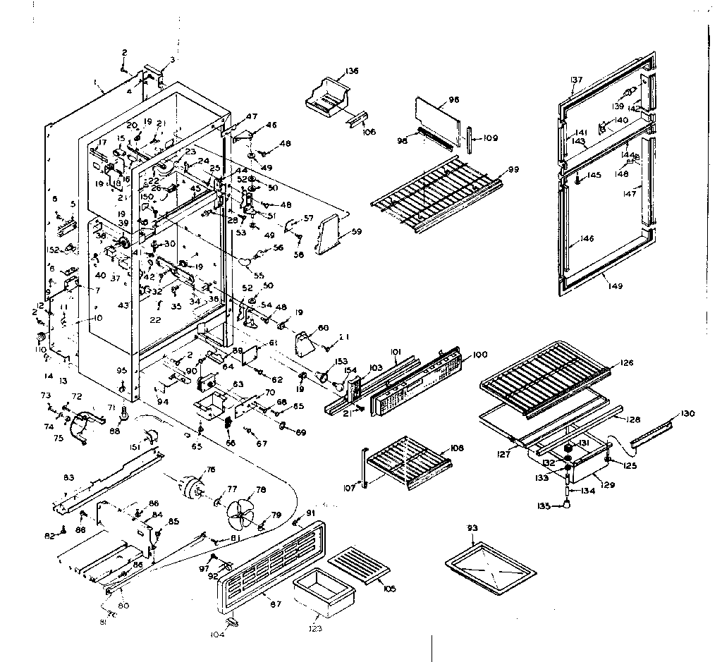 REFRIGERATOR CABINET PARTS