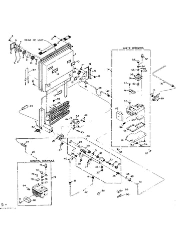Refrigerator unit and control parts