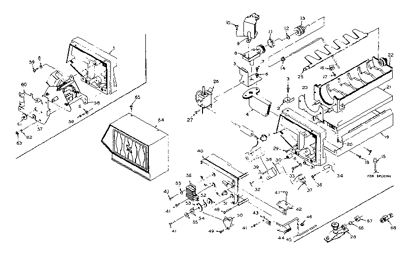 Refrigerator automatic ice maker parts