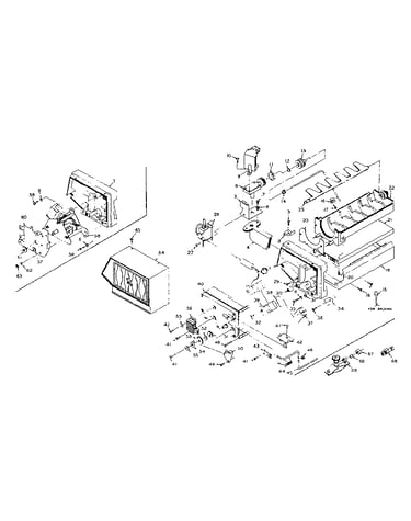 Refrigerator automatic ice maker parts
