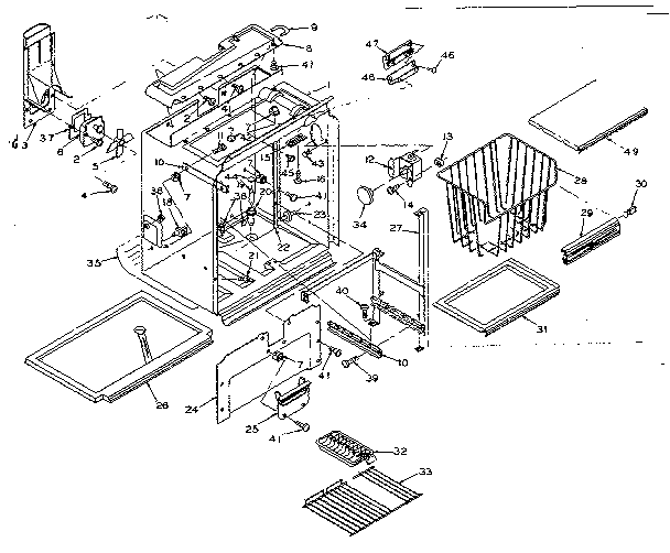 Freezer section parts