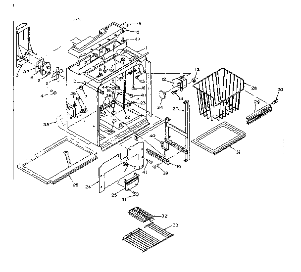 Freezer section parts