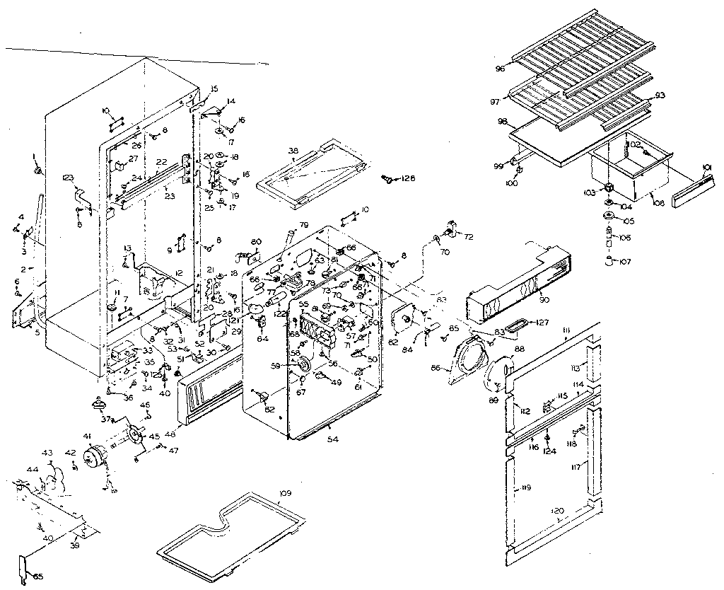 Refrigerator cabinet parts