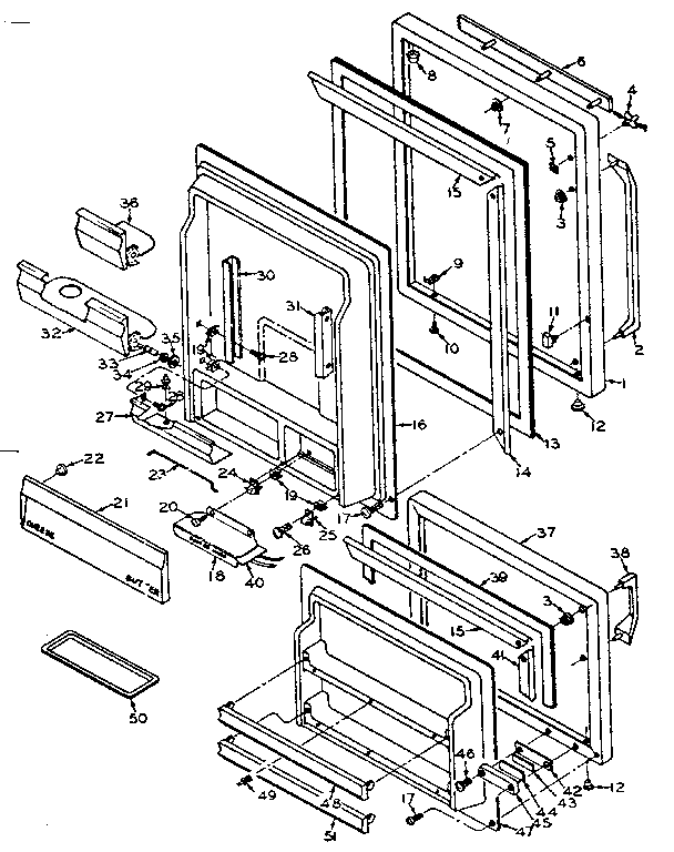 Refrigerator door parts