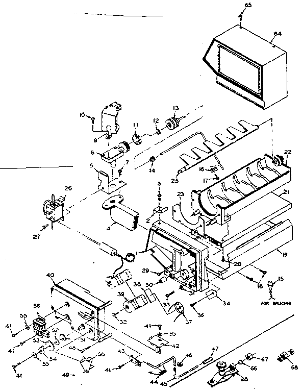 Refrigerator automatic ice maker parts