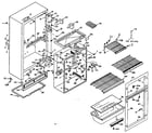 Kenmore 106S14D cabinet parts diagram