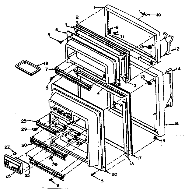 Refrigerator door parts