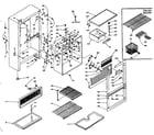 Kenmore 106S14FS cabinet parts diagram