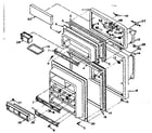 Kenmore 106S16E door parts diagram