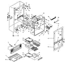 Kenmore 106T13GIM cabinet parts diagram