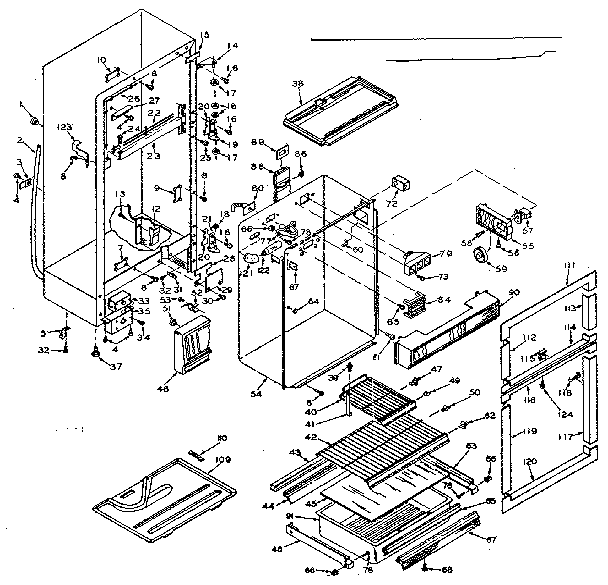 REFRIGERATOR CABINET PARTS