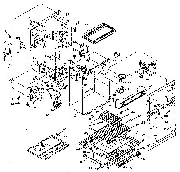 Refrigerator cabinet parts