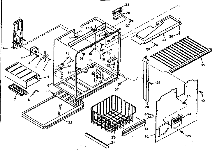 Freezer section parts