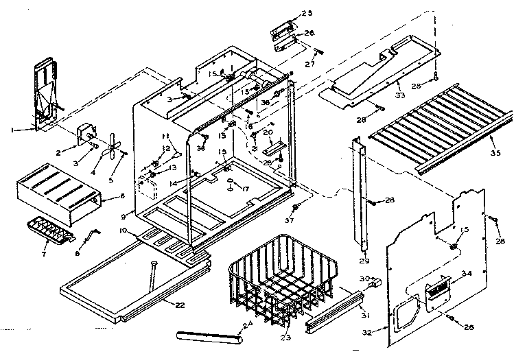 Freezer section parts