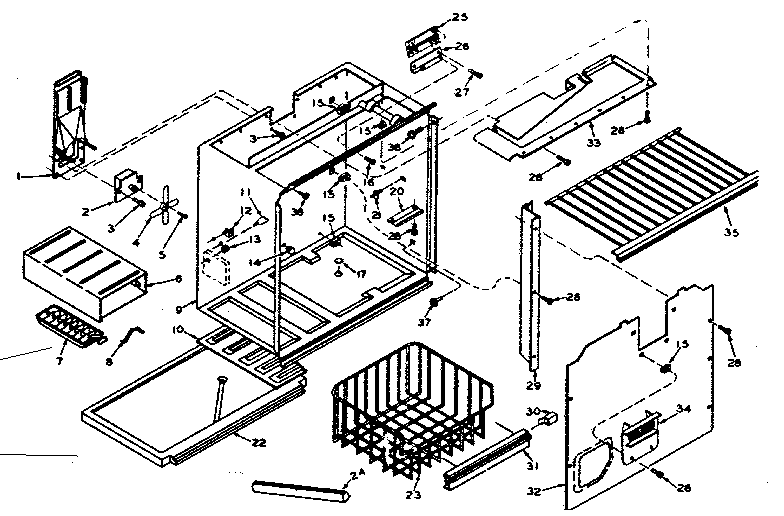 Freezer section parts
