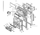 Kenmore 106T16E door parts diagram