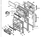 Kenmore 106T16E1 door parts diagram