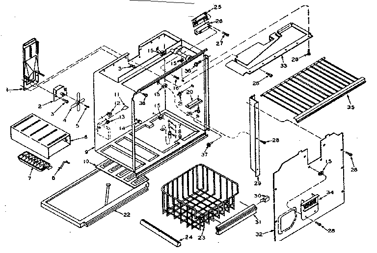 Freezer section parts