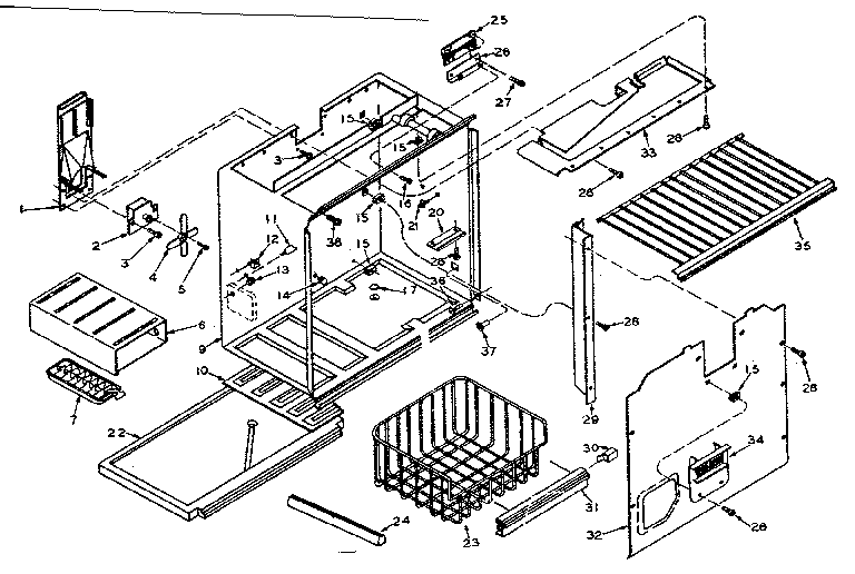 Freezer section parts