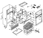 Kenmore 106U14DL cabinet parts diagram