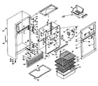 Kenmore 106U14D1M refrigerator cabinet parts diagram