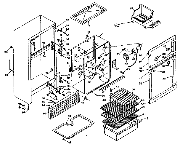 Refrigerator cabinet parts