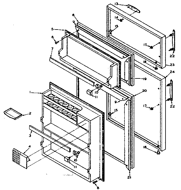 Refrigerator door parts