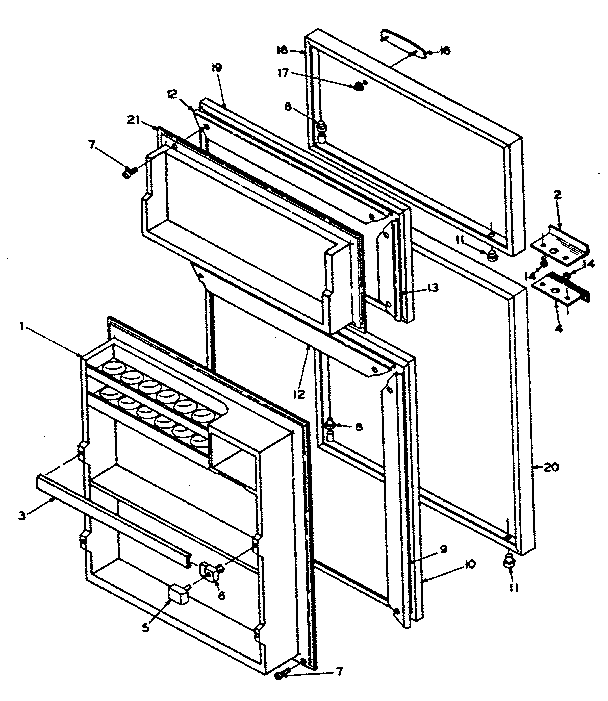 Refrigerator door parts