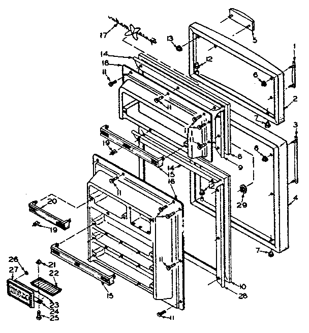 Refrigerator door parts