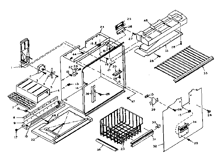 Freezer section parts