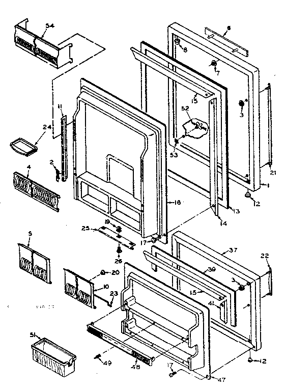 Refrigeration door parts