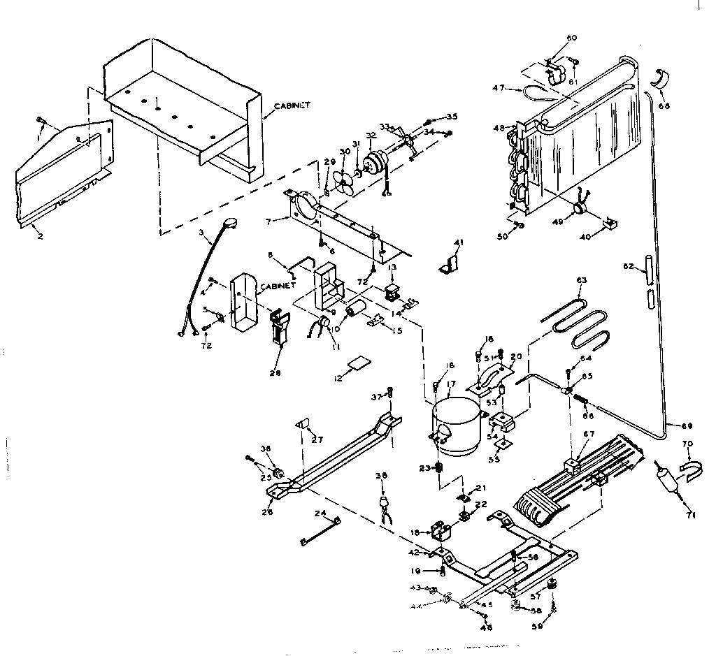 Refrigerator unit parts