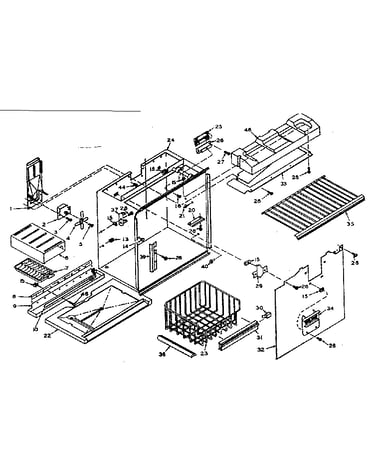 Refrigerator freezer section parts