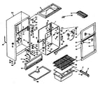 Kenmore 106W14BA cabinet parts diagram