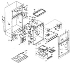 Kenmore 106W14D5 cabinet parts diagram