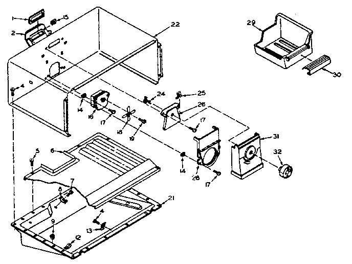 Freezer section parts