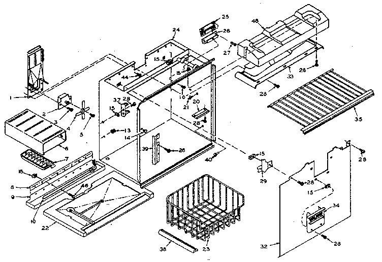 Freezer section parts