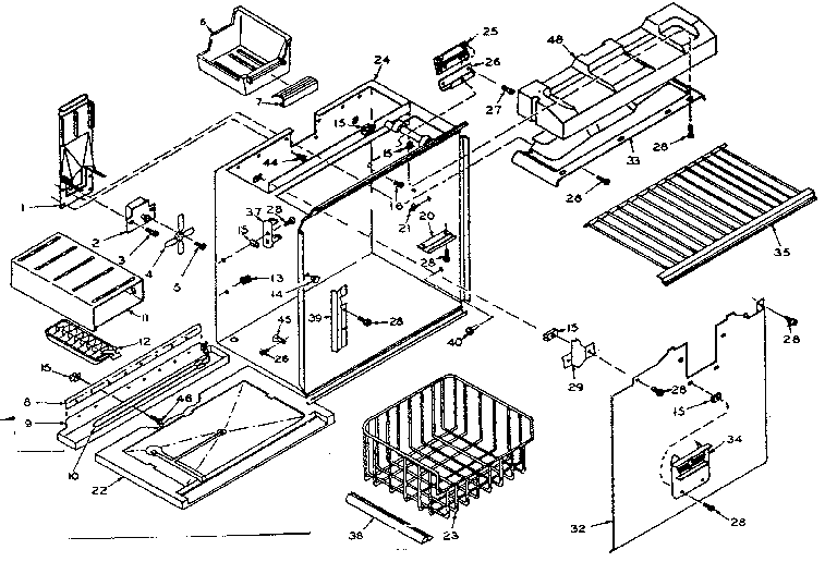 Freezer section parts