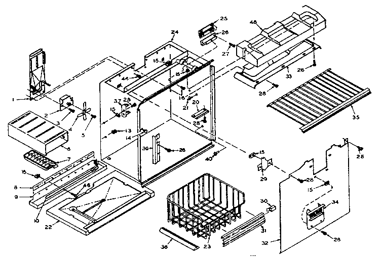 Freezer section parts