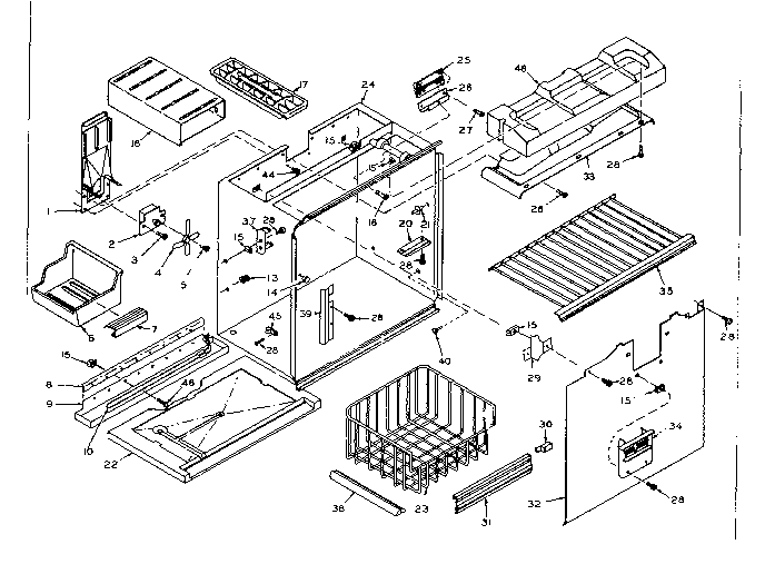 Freezer section parts