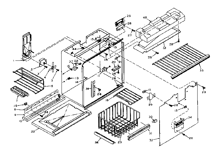 Freezer section parts