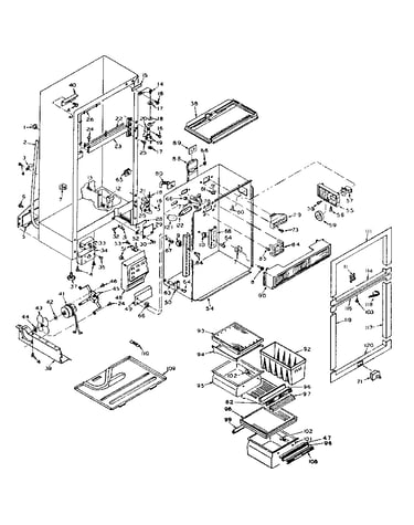 Refrigerator cabinet parts