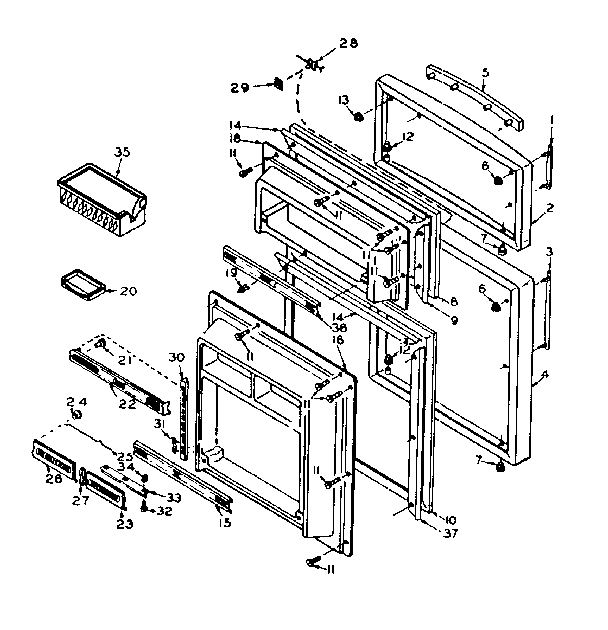 Refrigerator door parts