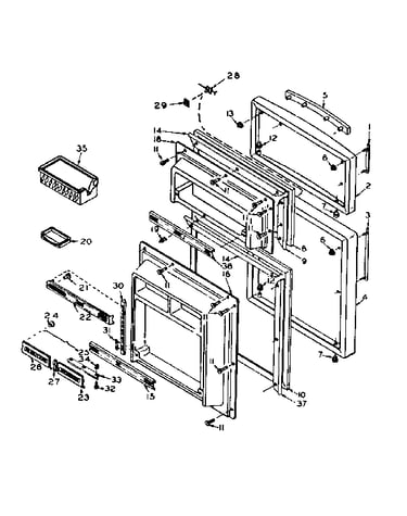 Refrigerator door parts