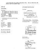 Replaceable parts list