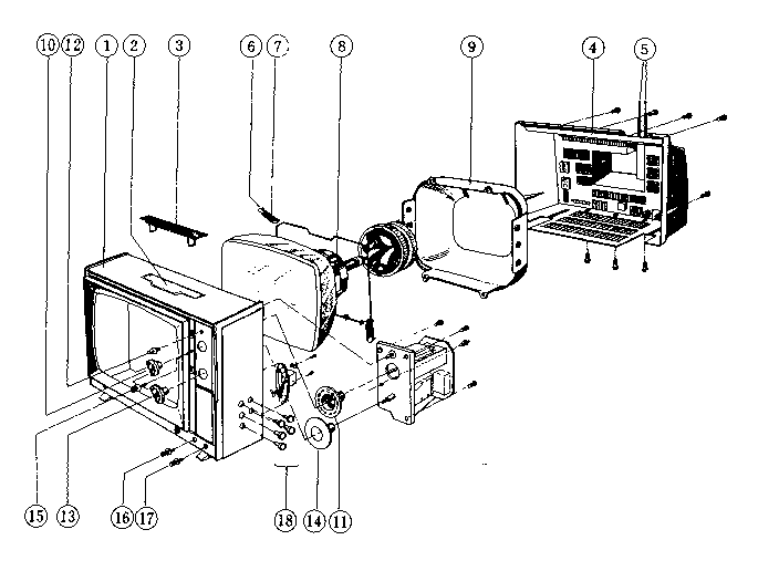 Cabinet exploded view