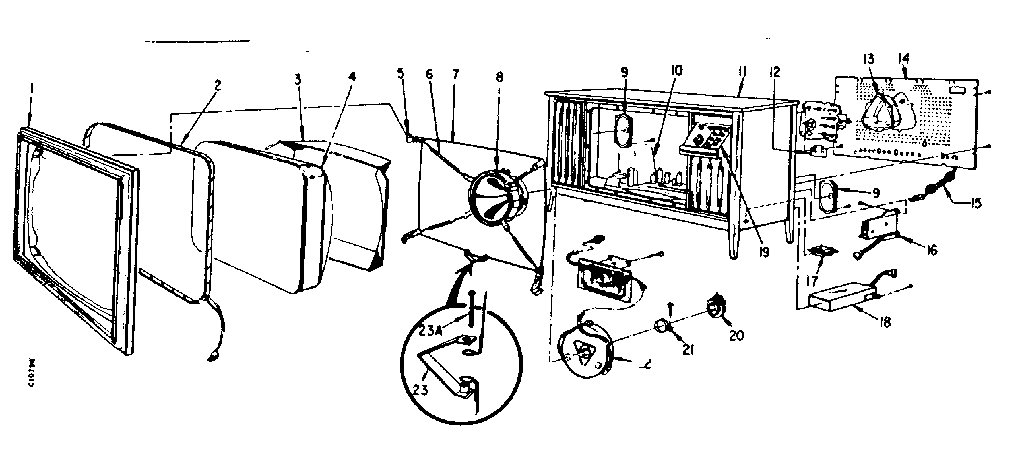 Cabinet exploded view
